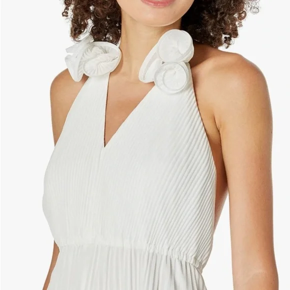 milly evie pleated dress MILLY Evie Pleated Dress in Tangerine